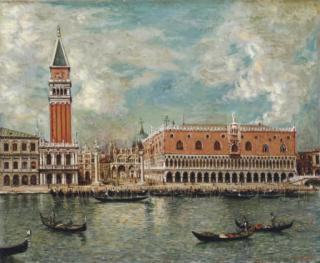 Giorgio De Chirico - Venezia (Canal Grande e Palazzo Ducale)
