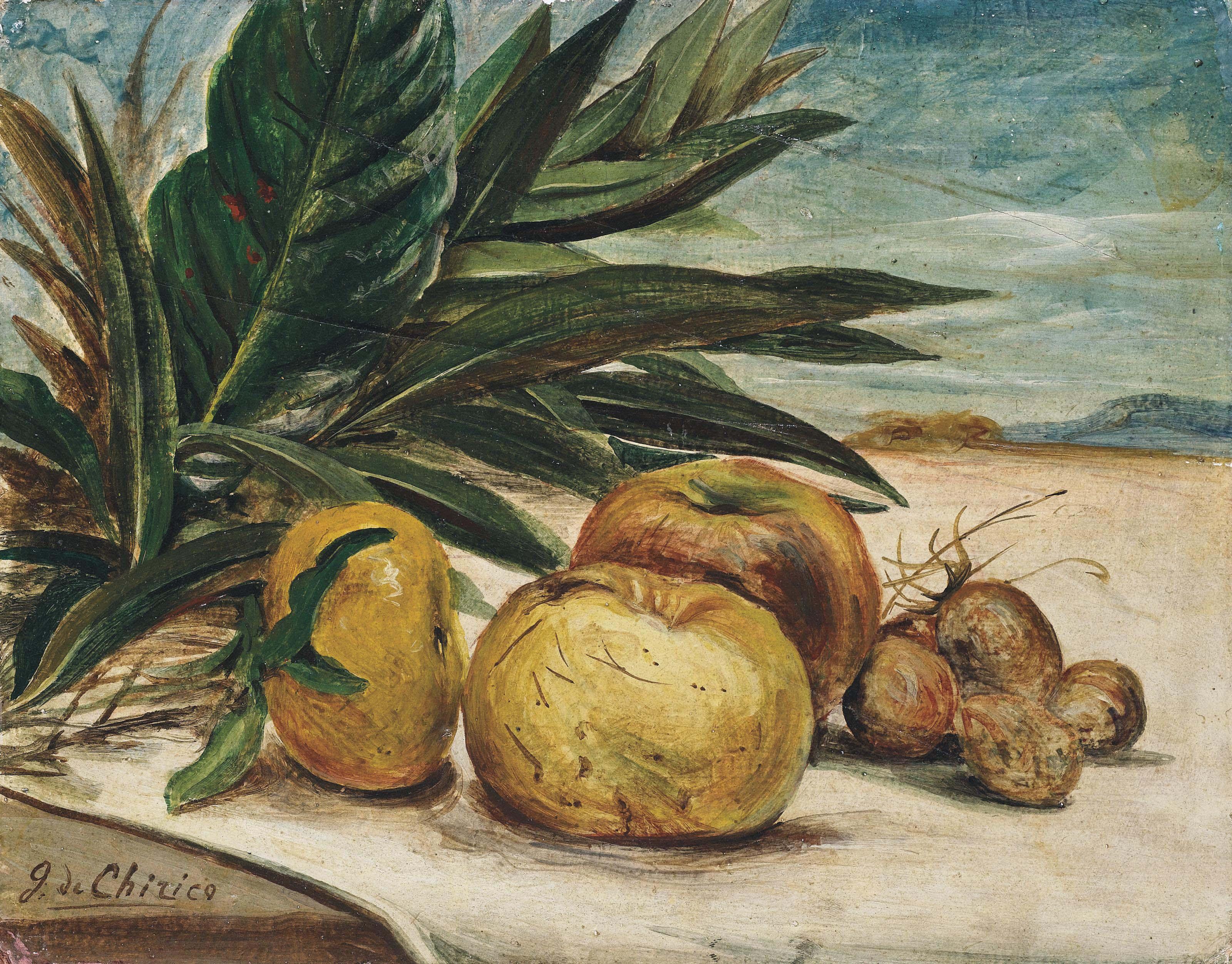 Giorgio De Chirico - Vita Silente Di Mele, Arance E Fragole