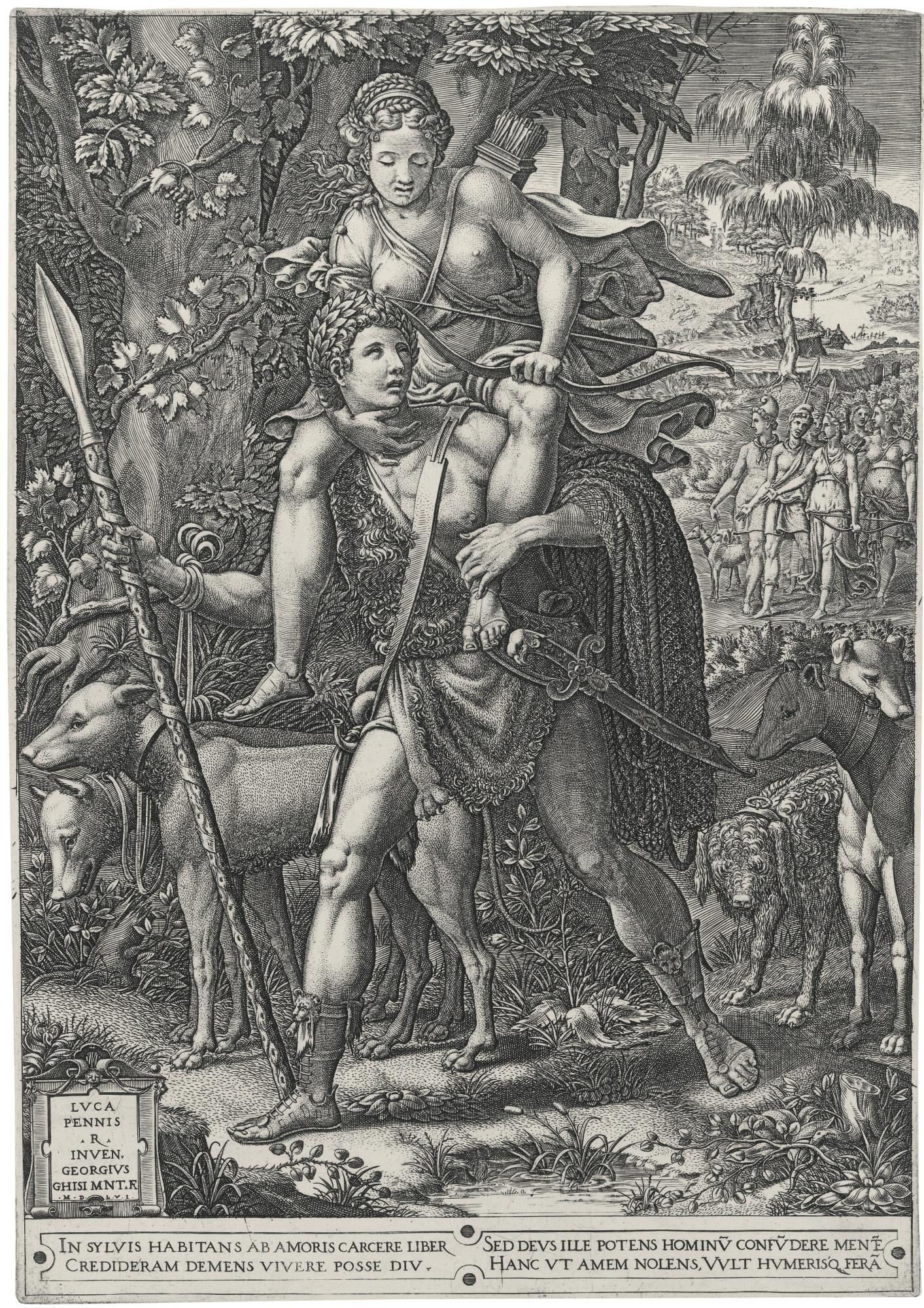 Giorgio Ghisi - Allegory Of The Hunt (Bartsch 43; Lewis 21)