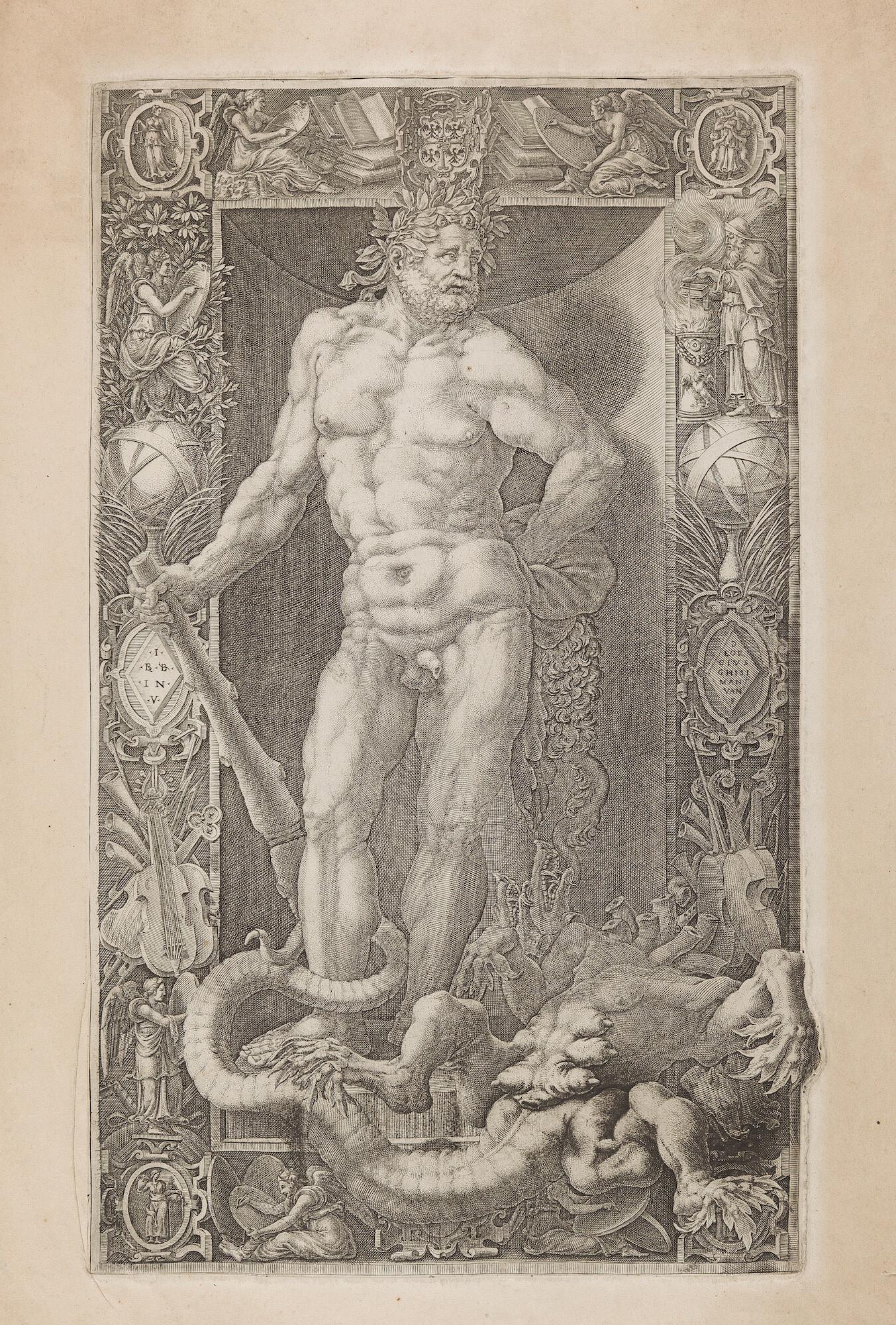 Giorgio Ghisi - Herkules mit dem Haupt der Hydra.