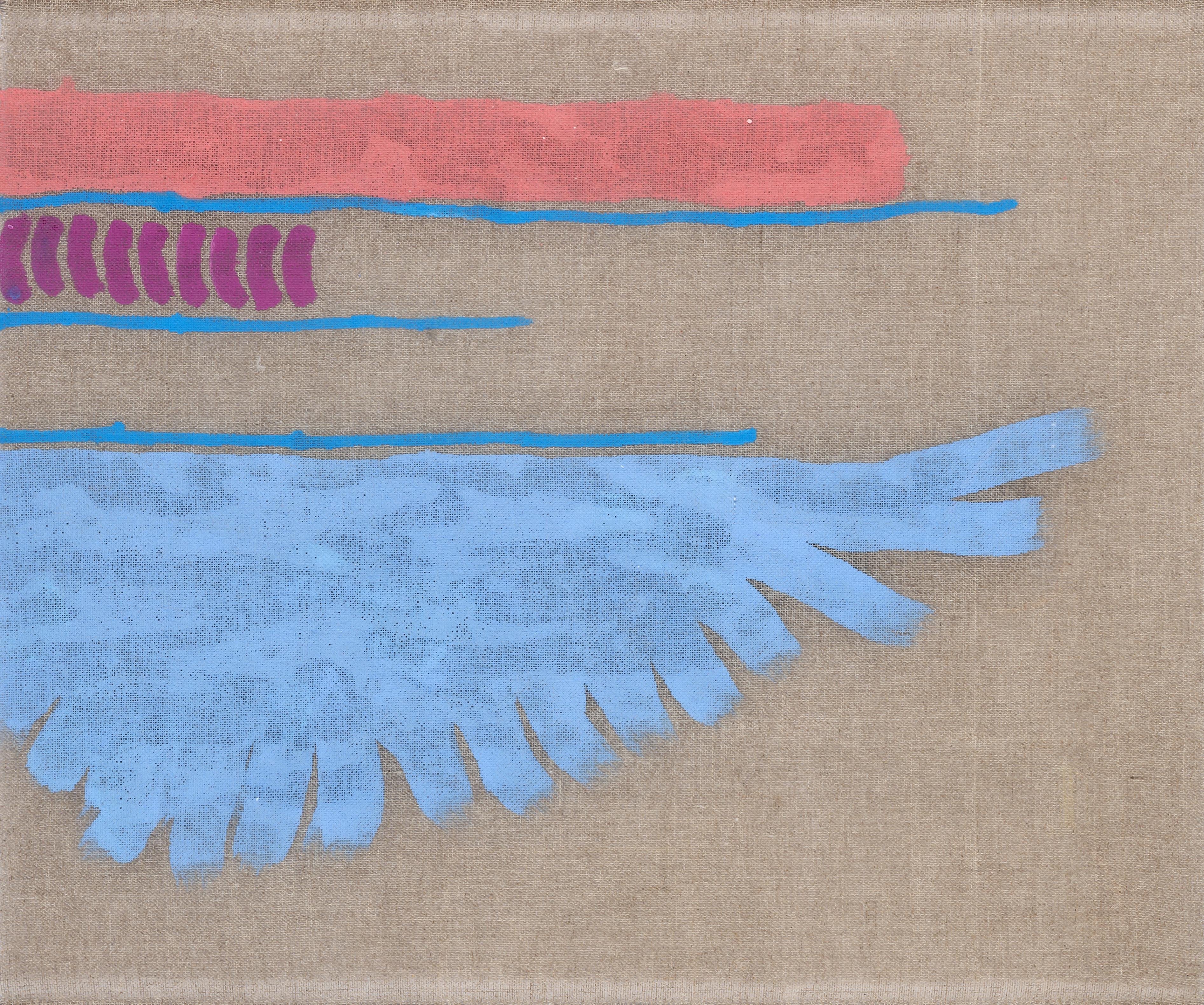 Giorgio Griffa - Campo rosso campo blu