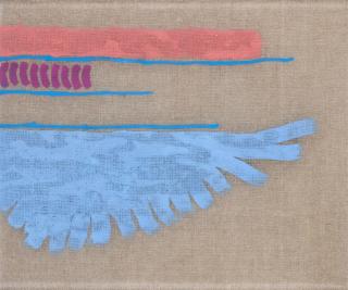 Giorgio Griffa - Campo rosso campo blu