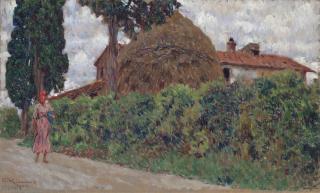 Giorgio Kienerk - A peasant on a farm track