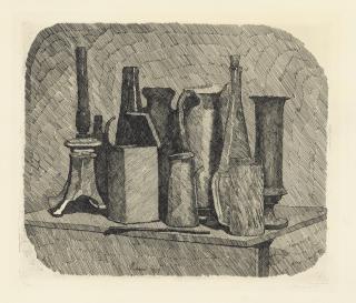 Giorgio Morandi - Grande natura morta con la lampada a petrolio