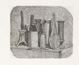 Giorgio Morandi - Grande natura morta con la lampada a petrolio