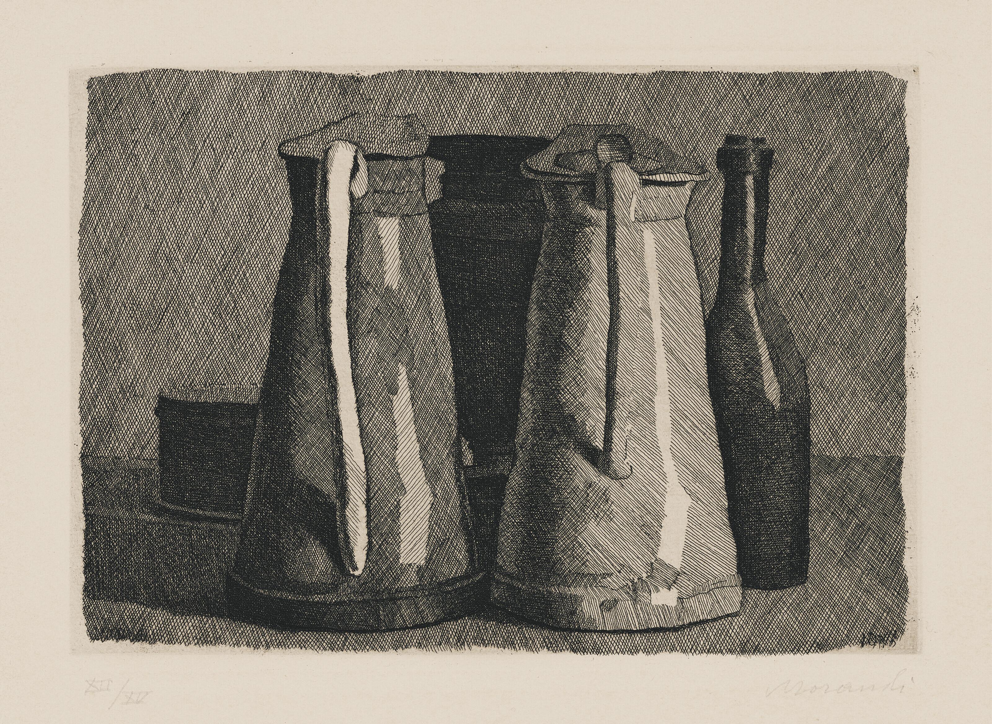 Giorgio Morandi - Natura morta con cinque oggetti