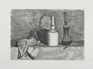 Giorgio Morandi - Natura morta con il panneggio a sinistra
