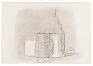 Giorgio Morandi - Natura Mortasigned, Pencil On Paper. Executed In 1960
