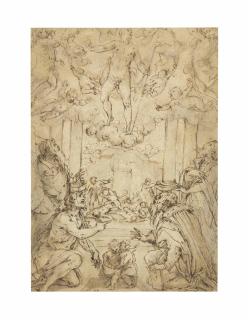 Giorgio Vasari - The Resurrection With Saints Andrew, John The Baptist, Cosmas And Damian