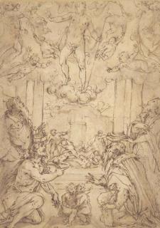 Giorgio Vasari - The Resurrection with Saints Andrew, John the Baptist, Cosmas and Damian