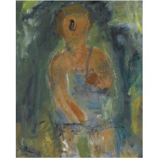 Giorgos Bouzianis - Greek Sitzende Frau (Seated Woman)