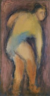 Giorgos Bouzianis - Greek woman Looking Over Her Shoulder