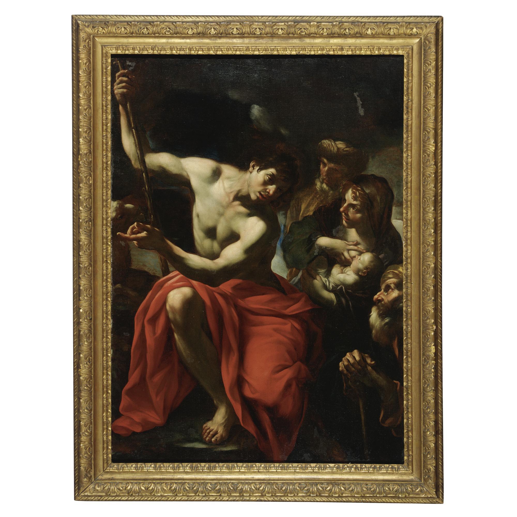 Giovan Battista Beinaschi - Saint John The Baptist Preaching In The Desert