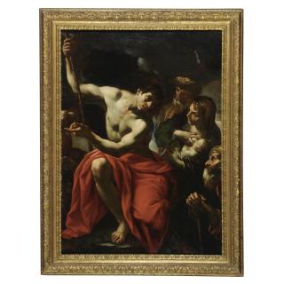 Giovan Battista Beinaschi - Saint John The Baptist Preaching In The Desert