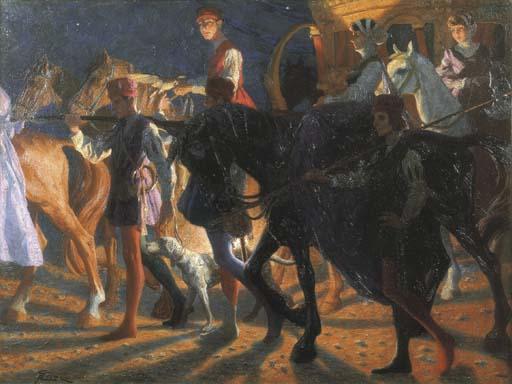 Giovan Battista Crema - Scena Medioevale