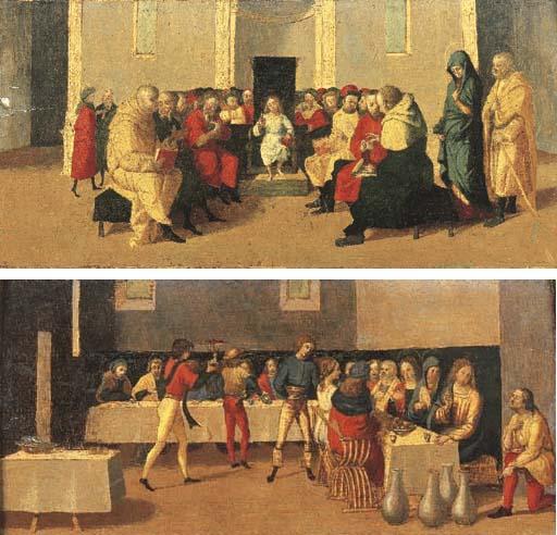 Giovan Francesco Caroto - Cristo con i dottori Cristo alle nozze di Cana