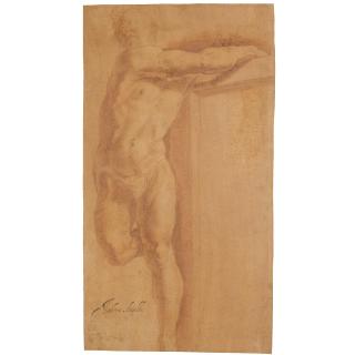 Giovanni Andrea Ansaldo - Study Of A Figure On A Cross