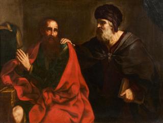 Giovanni Andrea Sirani - Der heilige Paulus mit dem Priester Ananias.