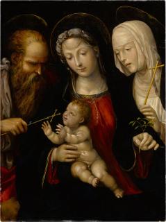 Giovanni Antonio Bazzi - Madonna and Child with Saints Jerome and Catherine of Siena