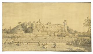 Giovanni Antonio Canal, Il Canaletto - View of the South front of Warwick Castle