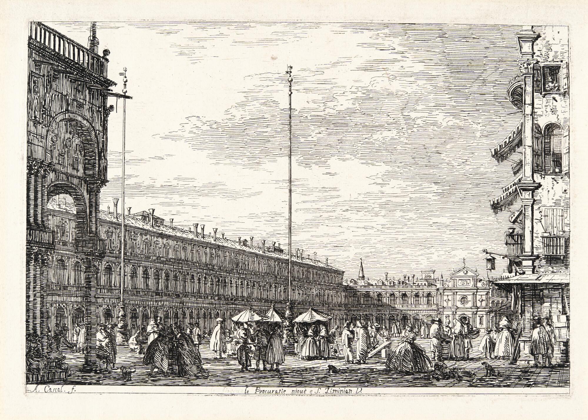 Giovanni Antonio Canal - Le Procuratie Niuove e S. Ziminian V.