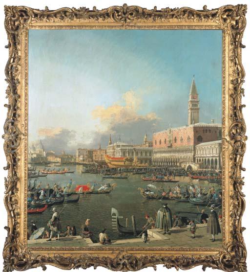 Giovanni Antonio Canal - The Bucintoro At The Molo, Venice, On Ascension Day