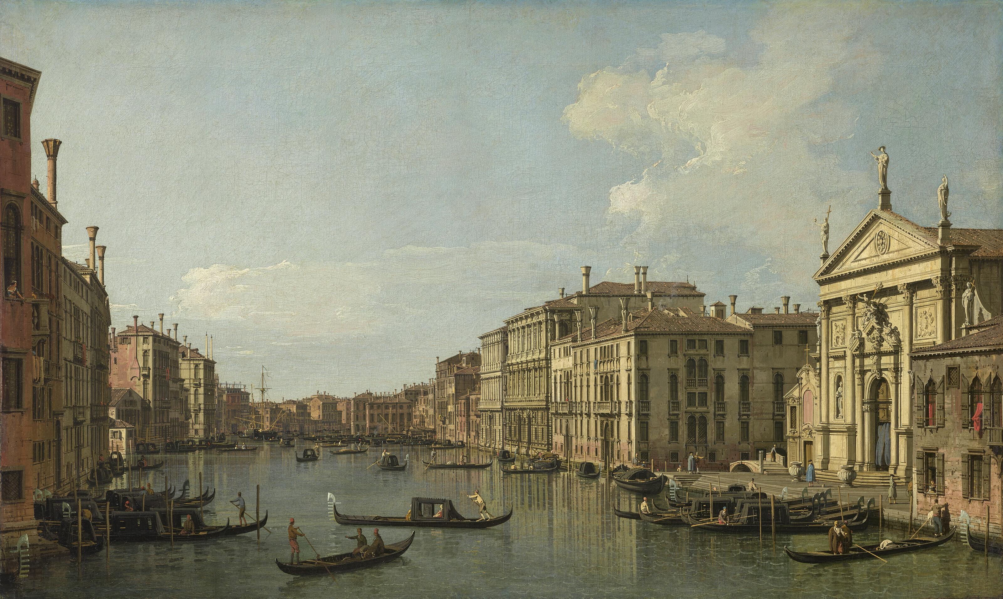 Giovanni Antonio Canal - The Grand Canal, Venice, Looking South-East from San Stae to the Fabbriche Nuove di Rialto
