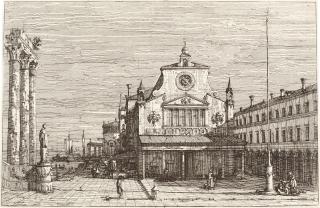 Giovanni Antonio Canal - Veduta fantastica di S. Giacomo di Rialto.