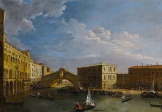 Giovanni Antonio Canal - Venice, A View Of The Grand Canal And The Rialto Bridge From The North