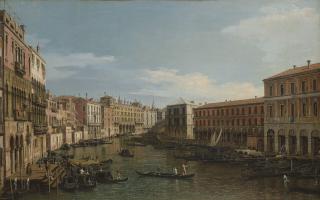 Giovanni Antonio Canal - Venice, The Grand Canal Looking South, From The Ca\' Da Mosto Toward The Rialto Bridge