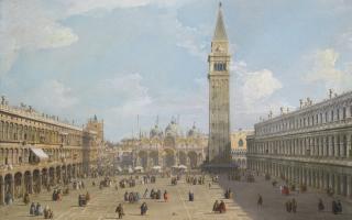 Giovanni Antonio Canal - Venice, The Piazza San Marco Looking East Towards The Basilica