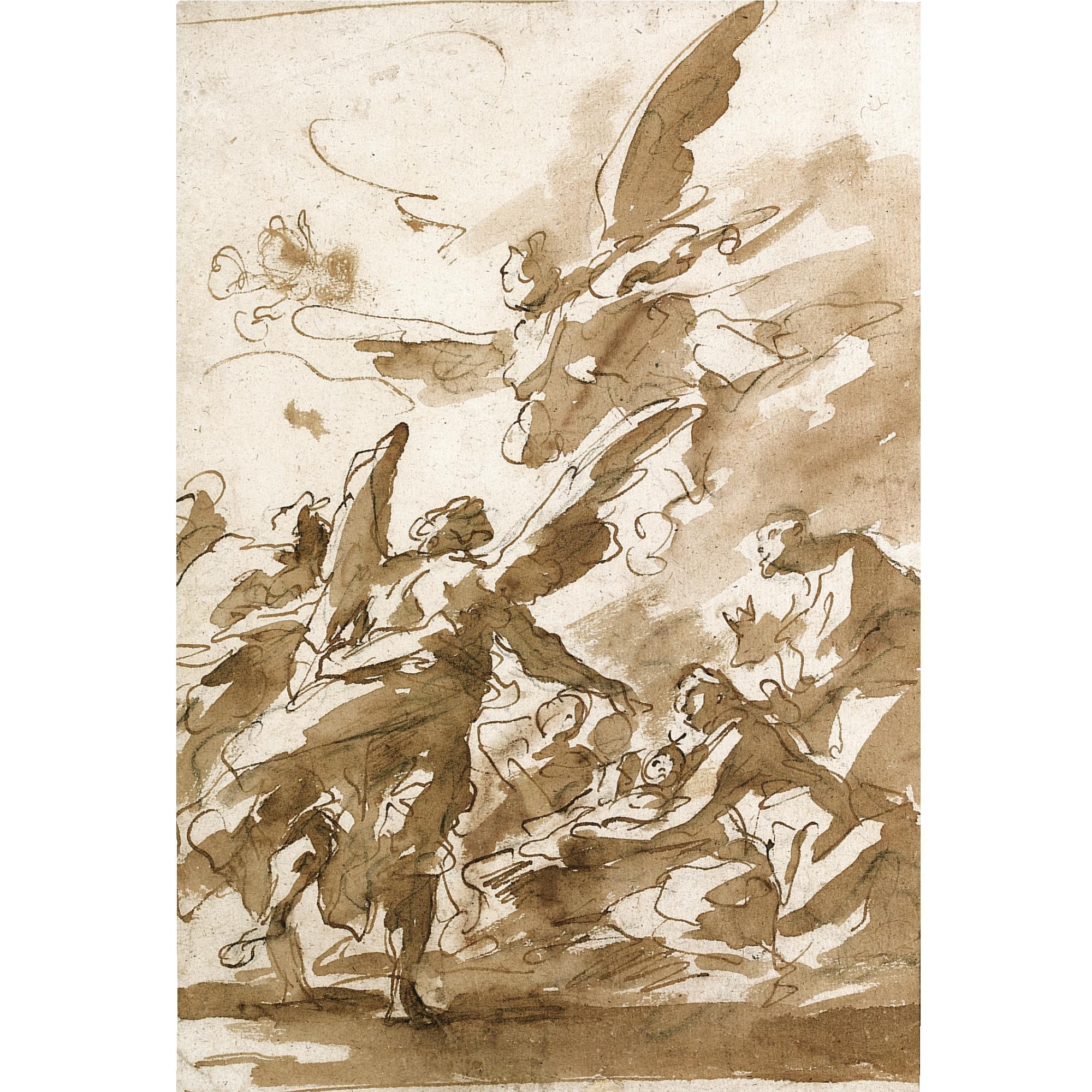 Giovanni Antonio Pellegrini - The Holy Family Surrounded By Angels