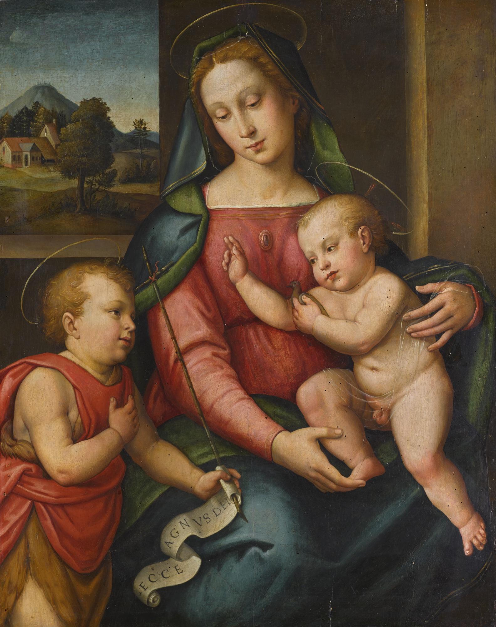Giovanni Antonio Sogliani - Madonna And Child With The Infant Saint John