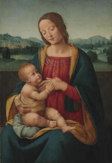 Giovanni Antonio Sogliani - The Madonna And Child Before A Landscape