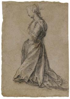 Giovanni Antonio Sogliani - Une jeune femme agenouillée regardant vers la gauche