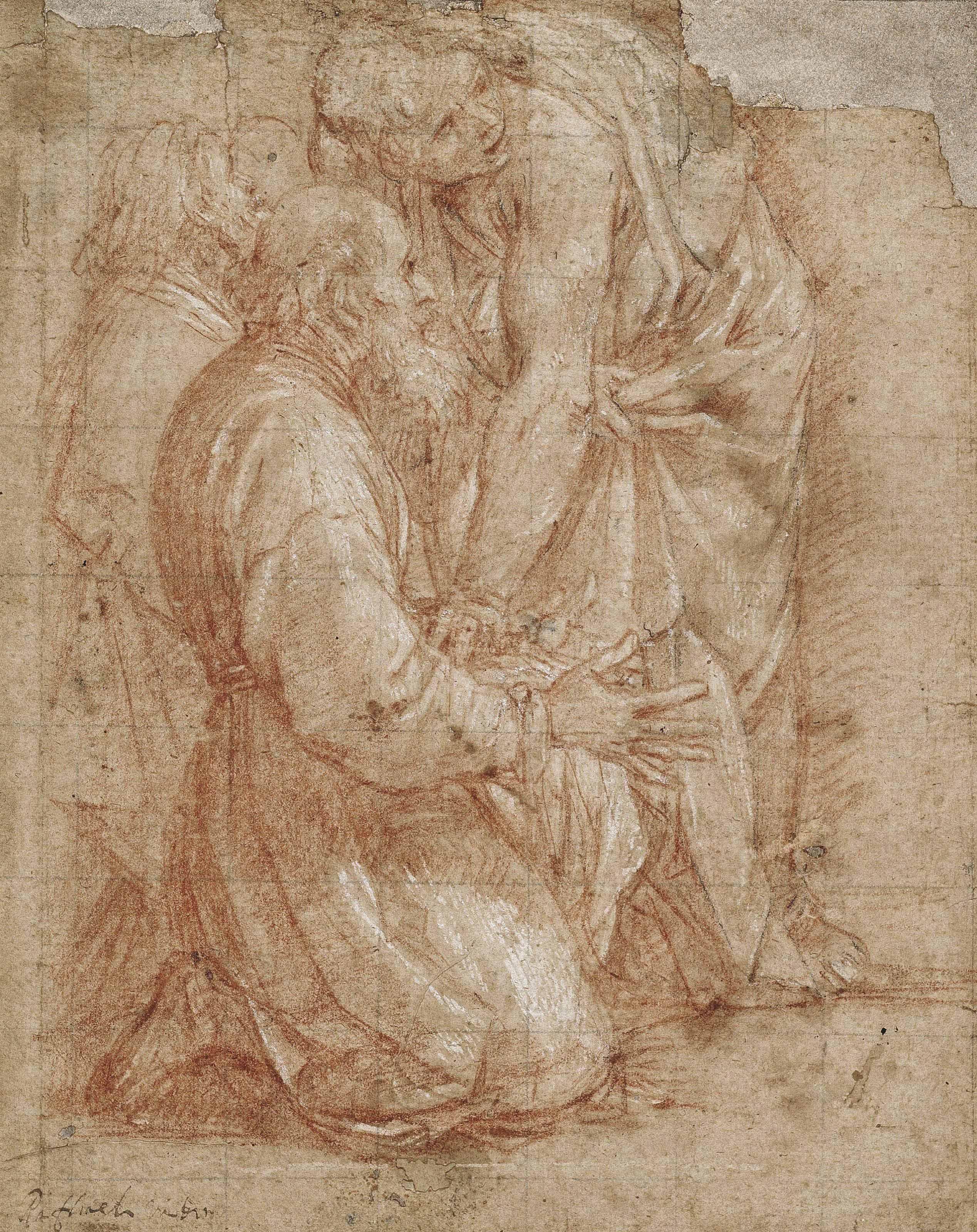 Giovanni Baglione - A young man attending an older kneeling man