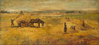 Giovanni Bartolena - Mietitura nella campagna livornese
