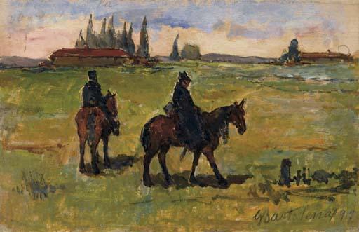 Giovanni Bartolena - Militari Nella Campagna Toscana