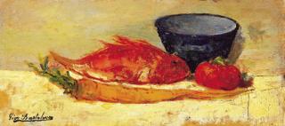 Giovanni Bartolena - Natura morta con scorfano