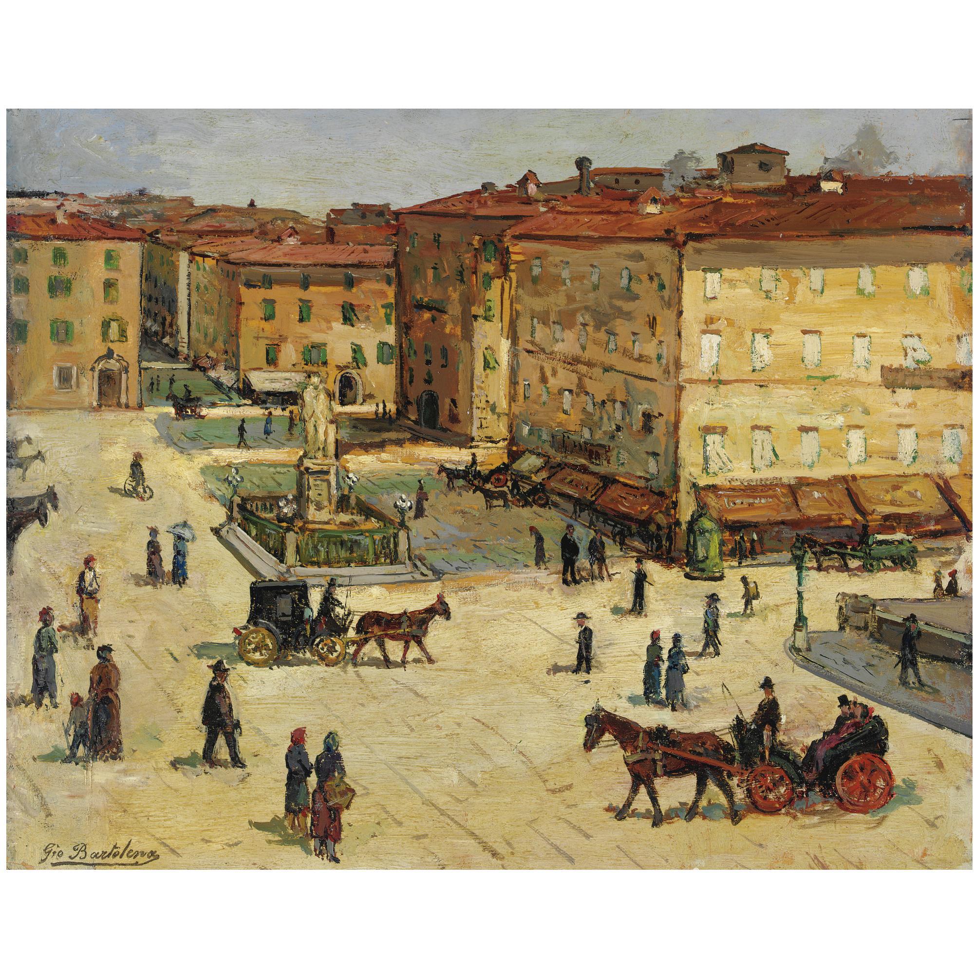 Giovanni Bartolena - Piazza Cavour A Livorno