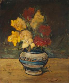Giovanni Bartolena - Vaso con fiori