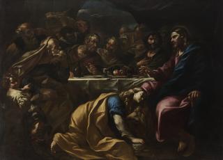 Giovanni Battista Beinaschi - Christ at supper with Simon the Pharisee