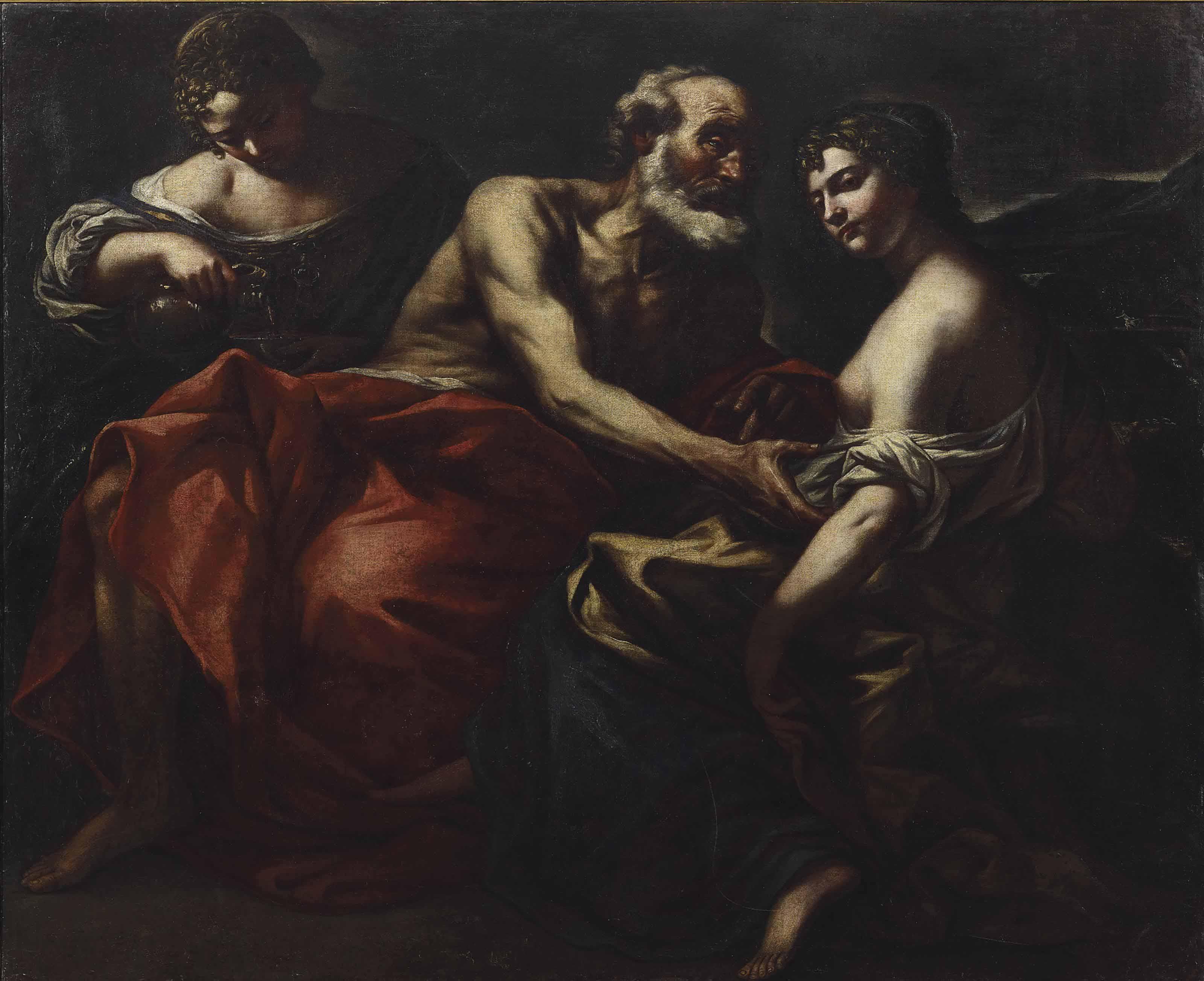 Giovanni Battista Beinaschi - Lot and his Daughters