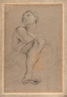 Giovanni Battista Beinaschi - Studie zu einem Engel in einer Wolke