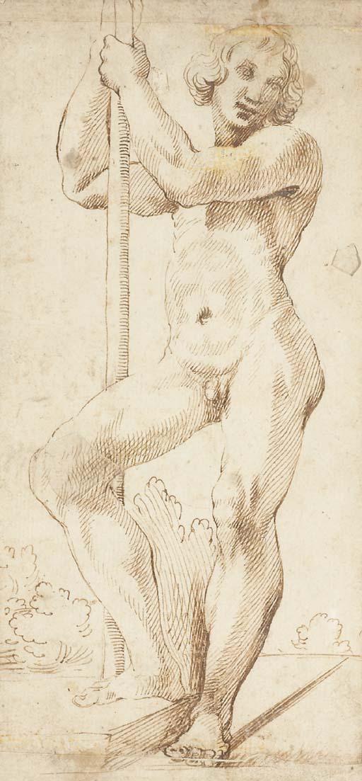 Giovanni Battista Caracciolo - Un jeune homme appuyé sur un bâton