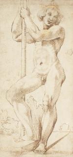 Giovanni Battista Caracciolo - Un jeune homme appuyé sur un bâton