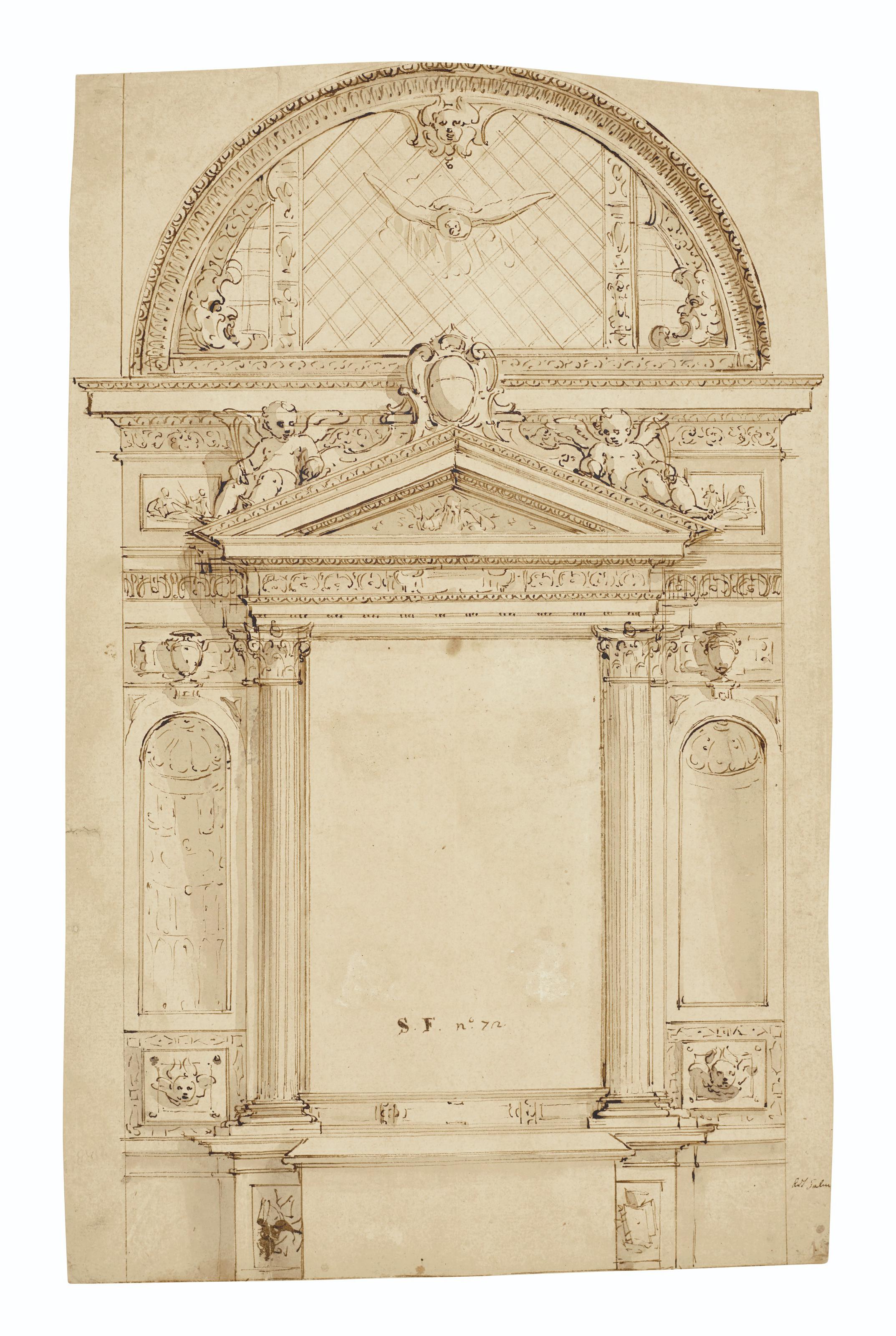 Giovanni Battista Castello, Il Bergamasco - Design for an altar