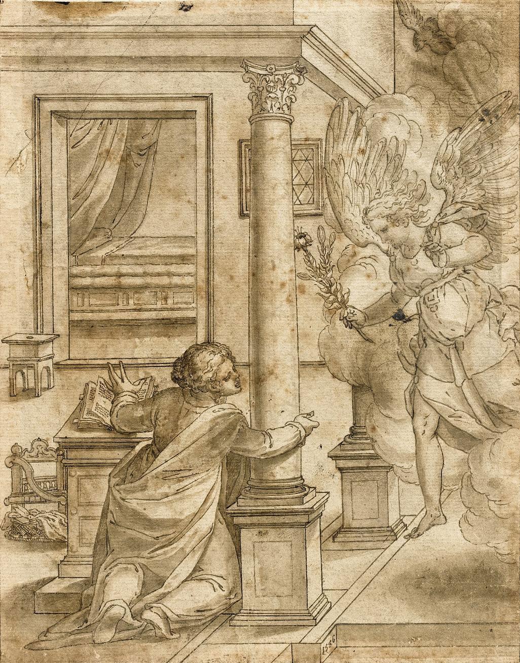 Giovanni Battista Castello - The Annunciation; and The Death of the Virgin