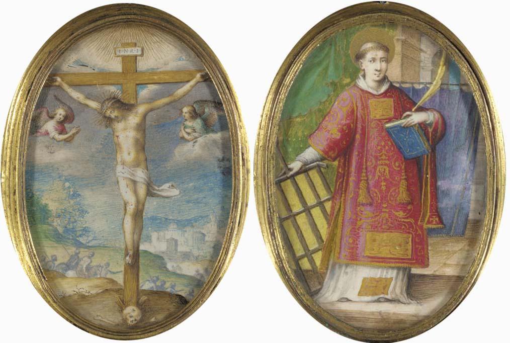 Giovanni Battista Castello - The Crucifixion; and Saint Lawrence