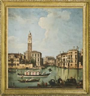 Giovanni Battista Cimaroli - A View Of The Canal Grande With San Geremia, Palazzo Labia And The Entrance To The Cannareggio